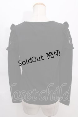 画像2: 【SALE】Honey Cinnamon / 肩レースポンポントップス F 黒 Y-24-09-18-068-LO-TO-SZ-ZT275