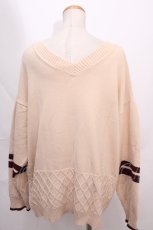 画像2: axes femme / ハリー・ポッター前後カーディガン F 生成り Y-24-09-18-079-AX-BL-SZ-ZI (2)