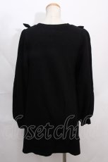 画像2: 【SALE】Honey Cinnamon /フリルスウェットワンピース F 黒 Y-24-09-18-080-LO-OP-SZ-ZT436 (2)