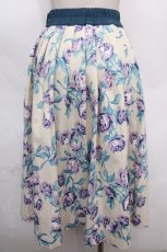 画像2: 【SALE】an another angelus /フラワー柄リボンフレアスカート  クリーム×パープル Y-24-09-18-126-CA-SK-AS-ZT066 (2)