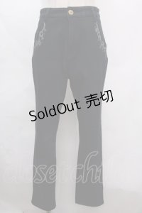 axes femme / ポケット刺繍パンツ L 紺 Y-24-09-18-135-AX-PA-SZ-ZY