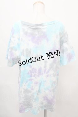 画像2: 【SALE】RNA / タイダイプリントワイドTシャツ  サックス Y-24-09-21-048-PU-TS-SZ-ZT404