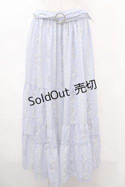 画像1: axes femme / すみれ×すずらん柄スカート M ラベンダー Y-24-09-21-120-AX-SK-SZ-ZT234