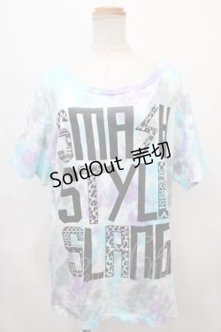 画像1: 【SALE】RNA / タイダイプリントワイドTシャツ  サックス Y-24-09-21-048-PU-TS-SZ-ZT404