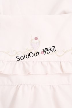 画像3: axes femme POETIQUE / レトロ喫茶刺繍パフ袖ブラウス M ピンク Y-24-09-25-075-AX-BL-SZ-ZT350