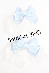 Amavel / Strawberry Farmレースカフス  サックス Y-24-09-25-027-CA-ZA-SZ-ZY