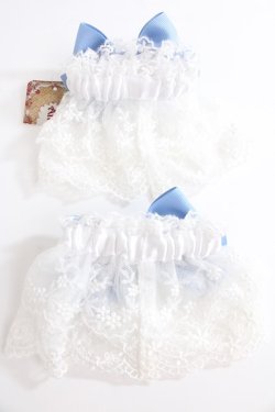 画像2: Amavel / Strawberry Farmレースカフス  サックス Y-24-09-25-027-CA-ZA-SZ-ZY
