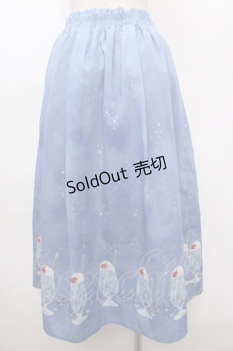 画像2: 【SALE】axes femme / クリームソーダ柄スカート M 紺 Y-24-09-28-126-AX-SK-SZ-ZT350 (2)