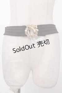 axes femme / リース風パールゴムベルト  ゴールド Y-24-09-28-005-AX-ZA-SZ-ZI