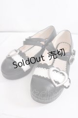BABY,THE STARS SHINE BRIGHT / ハートバックルシューズ S 黒 Y-24-09-28-036-BA-SH-SZ-ZY