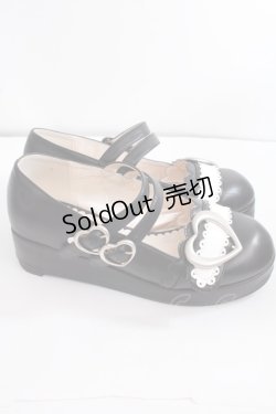 画像4: BABY,THE STARS SHINE BRIGHT / ハートバックルシューズ S 黒 Y-24-09-28-036-BA-SH-SZ-ZY