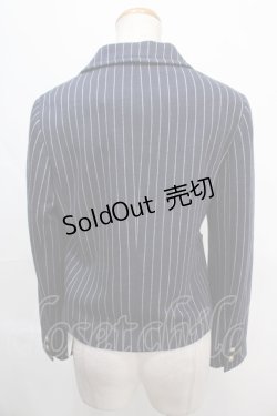 画像2: Jane Marple Dans Le Salon / ストライプジャージのBoy'sジャケット M ネイビー Y-24-10-05-069-JM-JA-SZ-ZT270