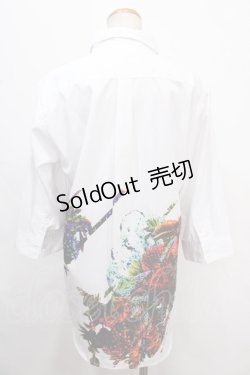 画像2: CIVARIZE / マルチカラーフラワープリント6分袖シャツ/花柄シャツ 46 ホワイト Y-24-10-05-022-GO-BL-SZ-ZS