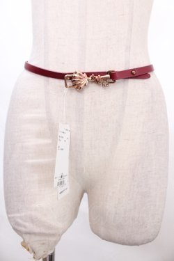 画像1: axes femme / リバーシブル細ベルト  赤 Y-24-10-08-001-AX-ZA-SZ-ZI