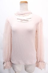 Rojita / フロントスクエアーカットアウト M ピンク Y-24-10-13-047-LO-TO-SZ-ZT275