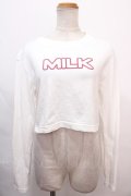 MILK / MILKショート L.S Tee  白 Y-24-10-19-140-ML-TO-SZ-OS