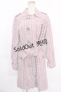 画像1: 【SALE】ALGONQUINS / ファーカラー付ジャガードコート F パープル Y-24-10-19-199-AL-CO-SZ-ZT-C041