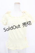 【SALE】LIZ LISA / オフショルボーダートップス 0 イエロー Y-24-10-21-019-LO-TO-SZ-ZT350