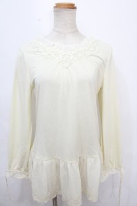 axes femme / レース使いロングインナー M 生成り Y-24-10-31-057-AX-TO-SZ-ZI