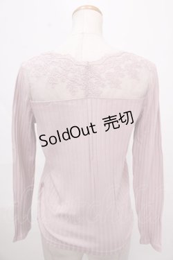 画像2: axes femme / 繊細レース長袖インナー M 薄ピンク Y-24-10-31-064-AX-TO-SZ-ZI