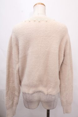 画像2: an another angelus / パールチョーカー風シャギーニットカーディガン F ベージュ Y-24-10-31-086-CA-TO-SZ-ZT135