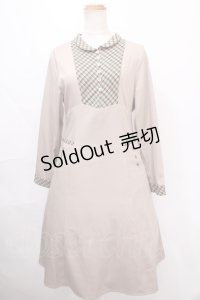 F i.n.t / チェックヨーク切替ワンピース F ベージュ×ブラウン Y-24-10-31-130-CA-OP-SZ-ZT440