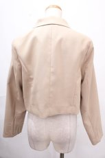 画像2: 【SALE】F i.n.t / チェーンステッチ使いダブル釦ショートジャケット F ベージュ Y-24-10-31-142-CA-JA-SZ-ZT275 (2)