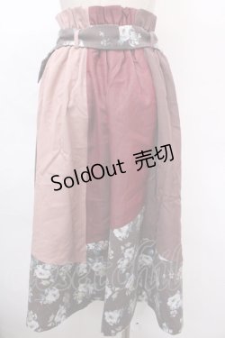 画像2: 【SALE】axes femme / パッチワークスカート M アカ Y-24-10-31-155-AX-SK-SZ-ZT175