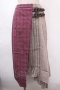 axes femme / チェック×チェックスカート M ピンク Y-24-10-31-169-AX-SK-SZ-OS