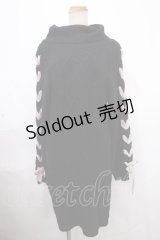 Ank Rouge / スピンドルリボンニットワンピース M ブラック Y-24-11-06-079-CA-OP-SZ-ZT191