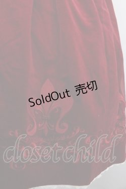 画像4: metamorphose / 刺繍入り別珍ジャンパースカート - ボルドー Y-24-11-09-060-ME-OP-SZ-ZS