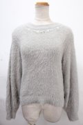 axes femme / ラメモヘアニット  グレー Y-24-11-09-022-AX-TO-SZ-ZT366