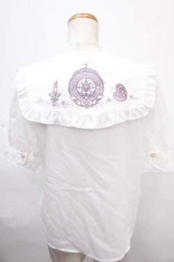 画像2: Amavel / Magical Cosmic Cosmeticフリルブラウス  オフ×ラベンダー Y-24-11-09-007-CA-BL-SZ-ZS