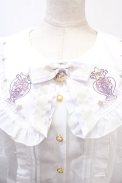 画像3: Amavel / Magical Cosmic Cosmeticフリルブラウス  オフ×ラベンダー Y-24-11-09-007-CA-BL-SZ-ZS