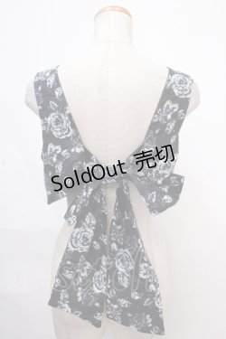 画像2: axes femme / 薔薇柄ビスチェ  黒 Y-24-11-12-033-AX-TO-SZ-ZI