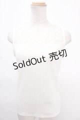 axes femme / 繊細レースタンク  キナリ Y-24-11-12-034-AX-TO-SZ-ZI