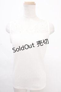 axes femme / 繊細レースタンク  キナリ Y-24-11-12-034-AX-TO-SZ-ZI