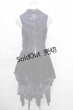 画像2: OZZ ANGELO / 薔薇オーナメント刺繍コルセットベスト  紺 Y-24-11-12-087-OO-CO-SZ-ZY