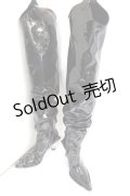 Melt the lady / クランプルジョッキーブーツ 39 黒 Y-24-11-12-017-PU-SH-SZ-ZY