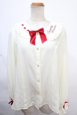 画像1: axes femme kawaii / お菓子刺繍ブラウス  キナリ Y-24-11-12-019-AX-BL-SZ-OS