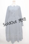 mpetit by misako / プリーツワンピース M 中青 Y-24-11-13-033-PU-OP-SZ-ZT125