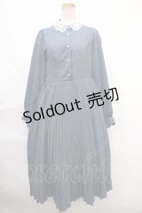 mpetit by misako / プリーツワンピース M 中青 Y-24-11-13-033-PU-OP-SZ-ZT125
