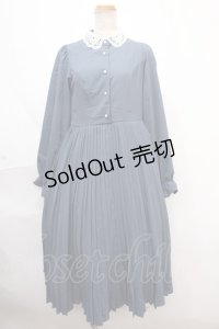 mpetit by misako / プリーツワンピース M 中青 Y-24-11-13-033-PU-OP-SZ-ZT125
