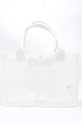 Maison de FLEUR / レースクリアスクエアトートバッグ F ホワイト Y-24-11-18-060-LO-BG-SZ-ZT-K012