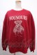 画像1: merry jenny / bear embroideryトレーナー F レッド Y-24-11-18-110-LO-TO-SZ-ZT285 (1)