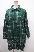 NieR Clothing / チェックシャツ  グリーン Y-24-11-18-120-PU-BL-SZ-ZT316