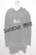 NieR Clothing / NieRちゃん刺繍プルパーカー  黒 Y-24-11-18-127-PU-TO-SZ-ZT316