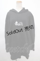 NieR Clothing / NieRちゃん刺繍プルパーカー  黒 Y-24-11-18-127-PU-TO-SZ-ZT316