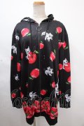 NieR Clothing / LONG LENGTH ZIP OUTER【Falling Apple】  黒×赤 Y-24-11-18-131-PU-TO-SZ-ZT225