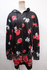 NieR Clothing / LONG LENGTH ZIP OUTER【Falling Apple】  黒×赤 Y-24-11-18-131-PU-TO-SZ-ZT225